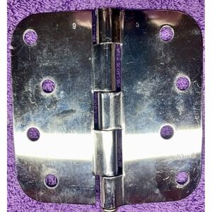(3) Hager Steel Door Hinges‎ 4" x 4" Round Corner Polish Chrome